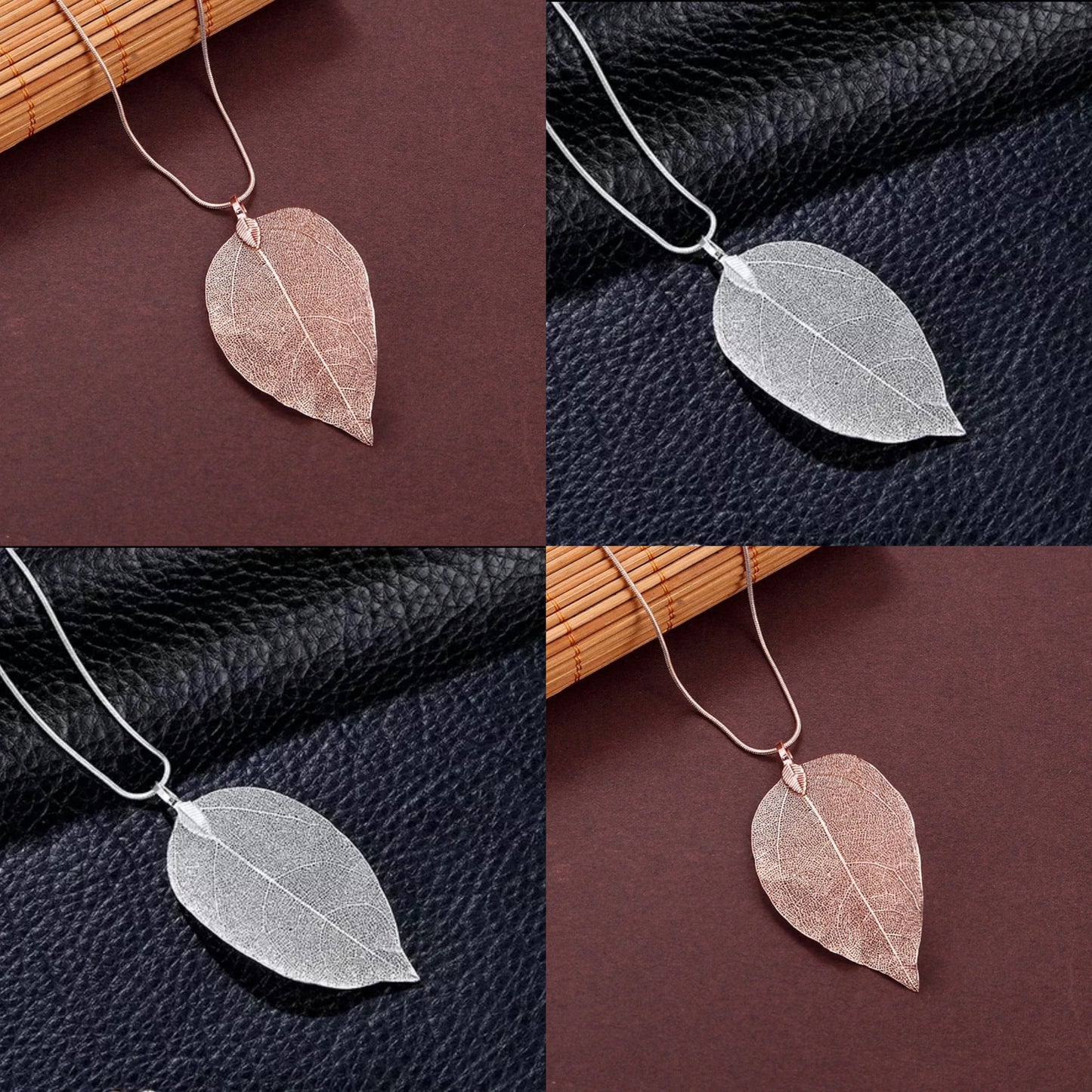 Beautiful Leaf Sweater Necklace