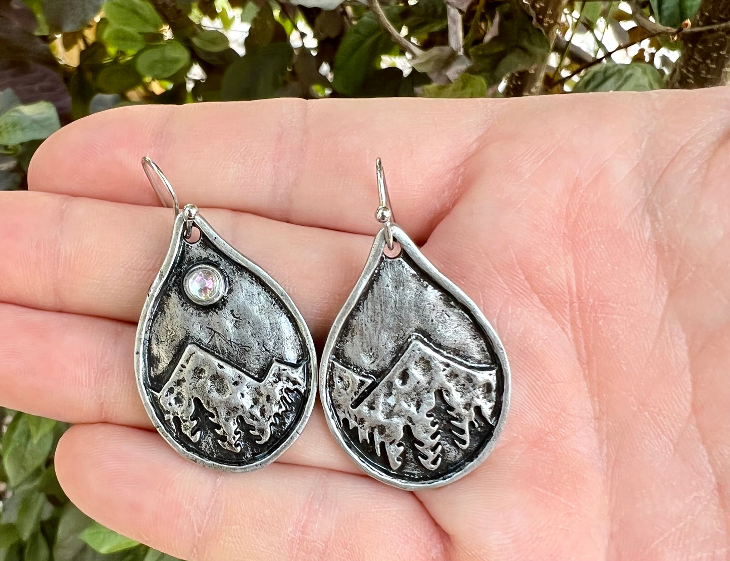 Moonlit Mountain Peak Earrings