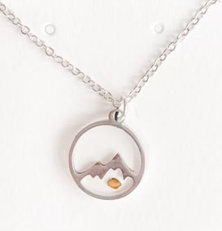 Stainless Steel Faith Can Move Mountains Necklace with Real Tiny Mustard Seed