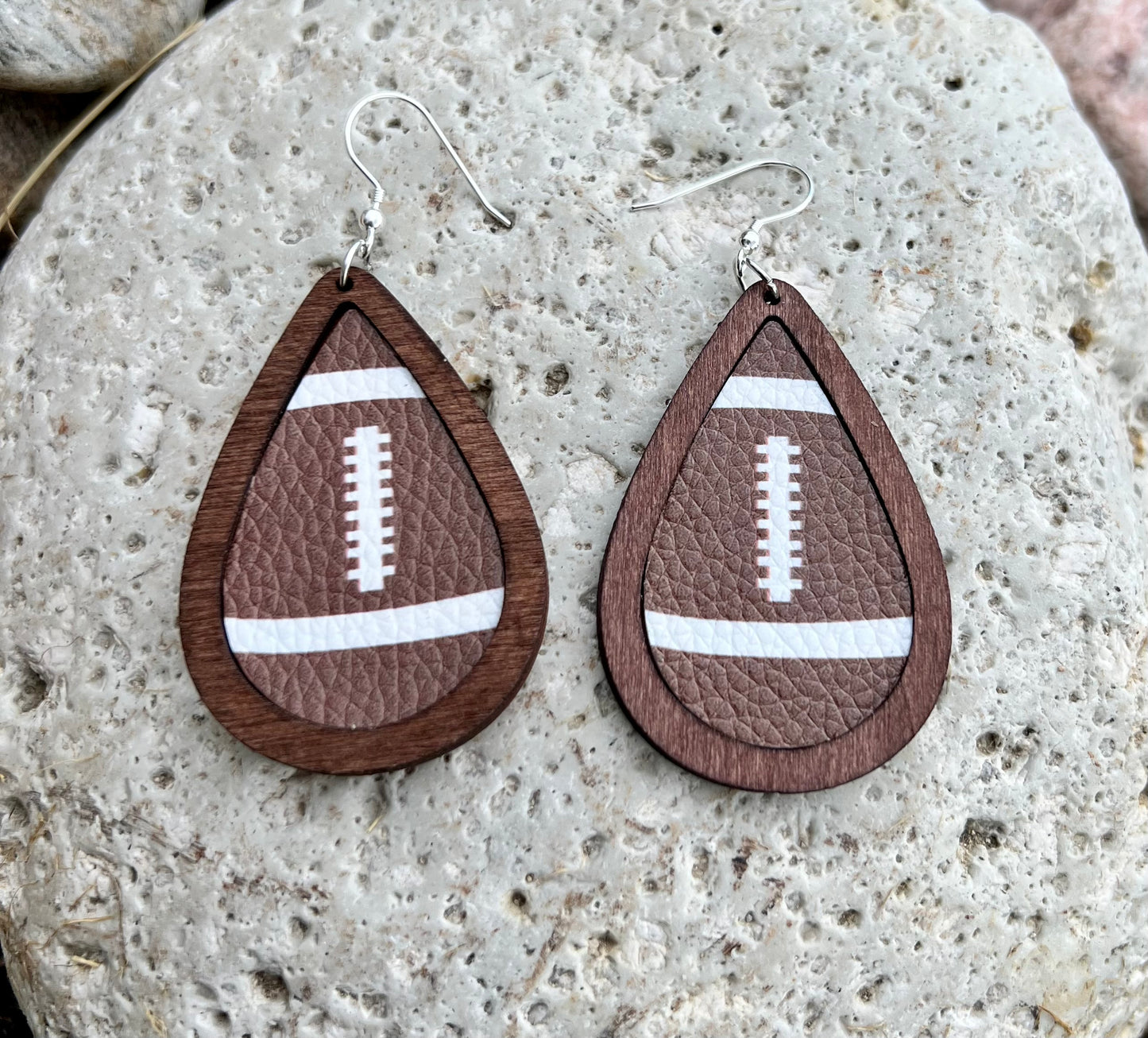 Beautiful Wooden Sports Drop Earrings